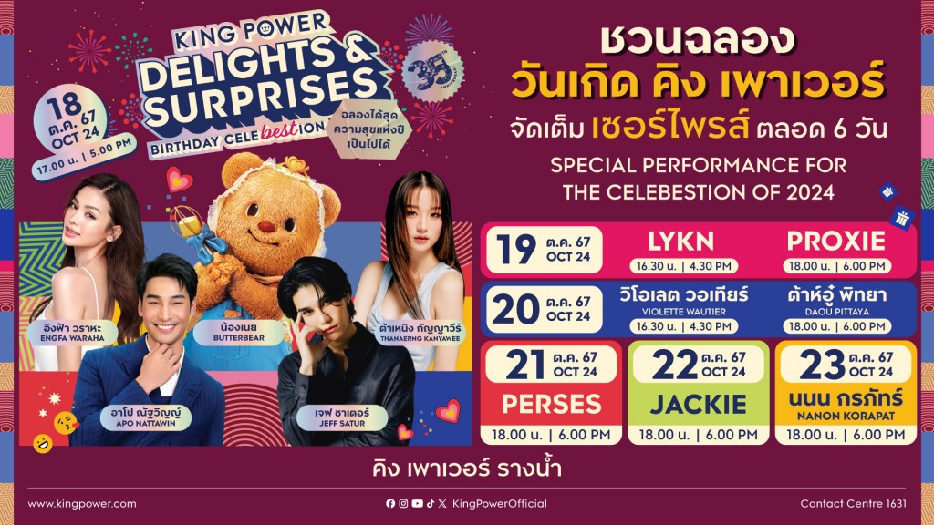 KING POWER DELIGHTS AND SURPRISES “BIRTHDAY CELEBESTION