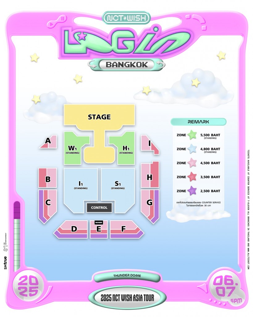 [ผังที่นั่ง] 2025 NCT WISH ASIA TOUR LOG in BANGKOK