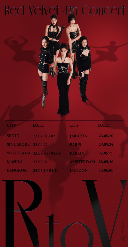 [โปสเตอร์ตารางทัวร์] คอนเสิร์ตเดี่ยวครั้งที่ 4 'Red Velvet 4th Concert R to V'